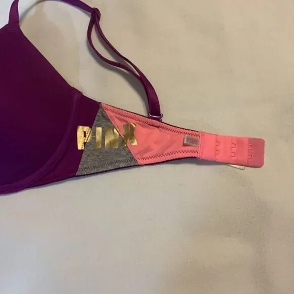 PINK Victoria's Secret size 32D "wear everywhere push-up" underwire bra - Picture 3 of 7